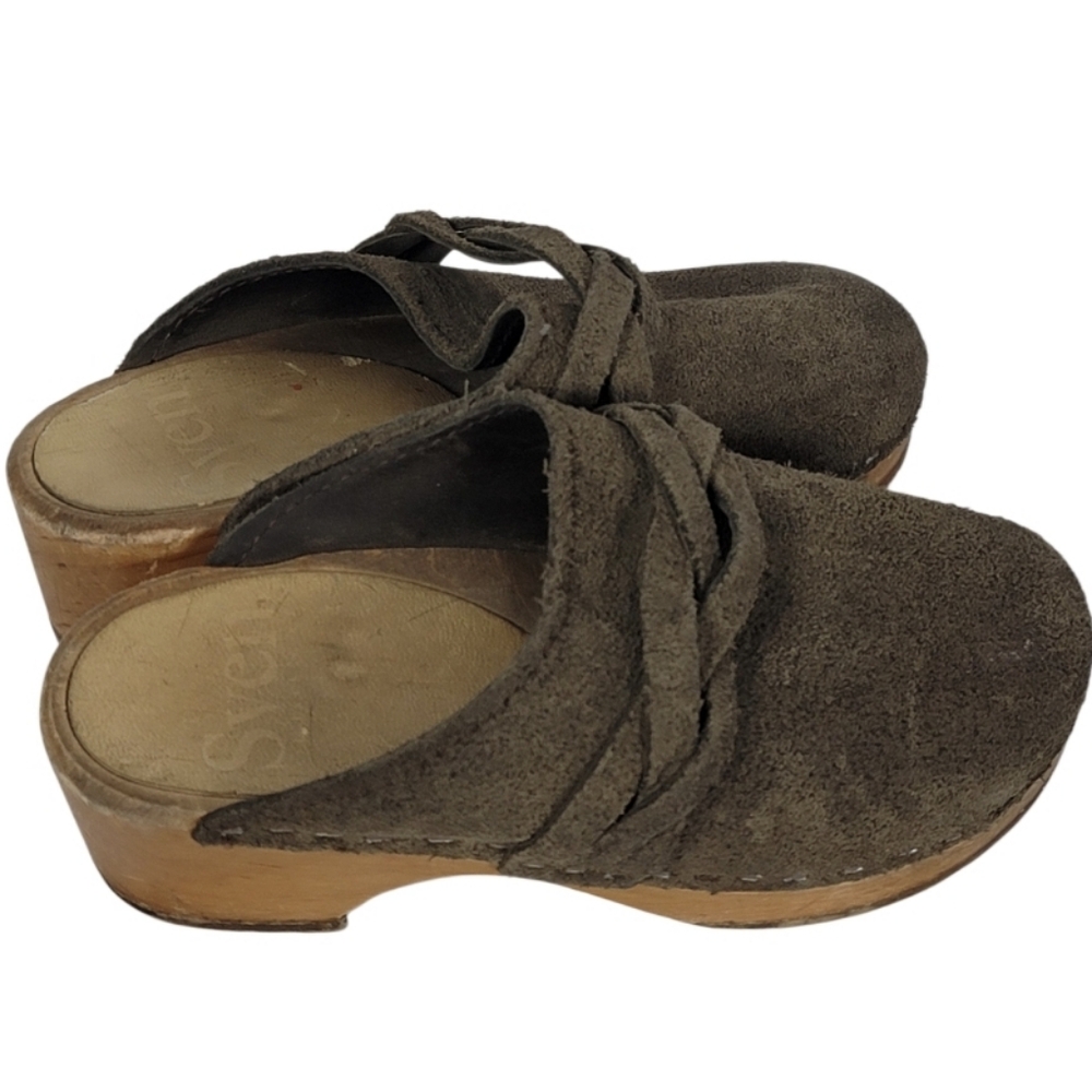 SVEN Toddler/KID Olive green Swedish wooden clog 28 US Kids 9